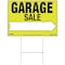 Sunburst Systems Sign Garage Sale 22 in x 32 in Corrugated Plastic with Step Stake 3828 - alternate 1